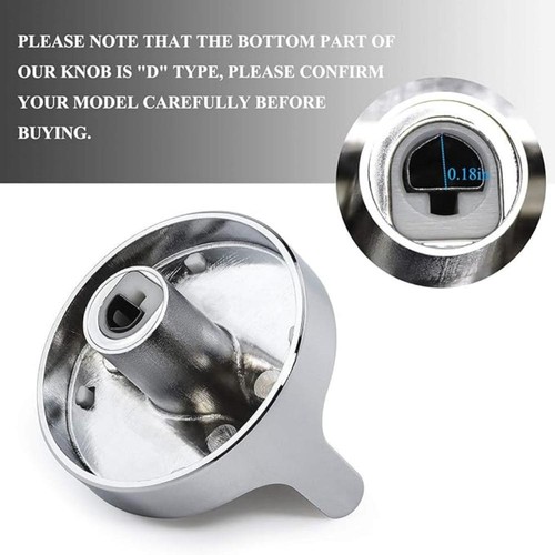 W10594481 StainlessSteel Cooker Stove Knob Compatible with Whirlpool Stove/Range - Picture 5 of 12