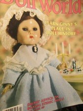 Doll World February 1990 Uncut Magazine-Ginny/Kissy Dress/Coco Paper Doll/Little