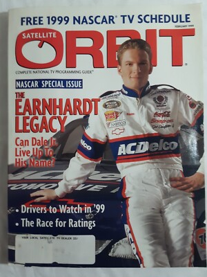 Satellite Orbit magazine Feb 1999 Dale Earnhardt Jr Nascar drivers schedule rare