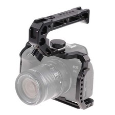 US Aluminum Camera Cage with Top Handle Grip for Canon EOS R5C R5 R6 Video Rig