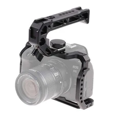 US Aluminum Camera Cage with Top Handle Grip for Canon EOS R5C R5 R6 Video Rig