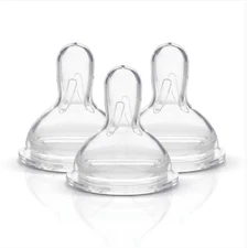 Medela Medium Flow Spare Nipples with Wide Base, 3 Pack, Compatible with Medela