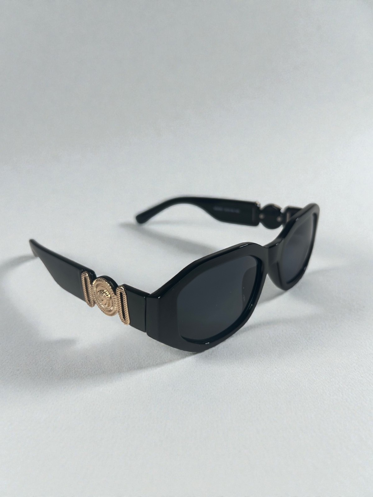Versace VE4361 ‘Biggie’ Sunglasses - Black & Gold - Free Ship + Returns ✅ thumbnail 4