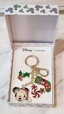 NIB Disney Baublebar Santa Mickey Mouse Christmas Stocking Peppermint Bag Charm