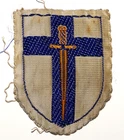 BRITISH MILITARY CAP BADGES, British Second Army Woven Formation Sign, WW2