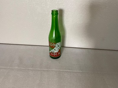 Vintage Cleo Cola Acl Soda Bottle Lady Cleopatra Green