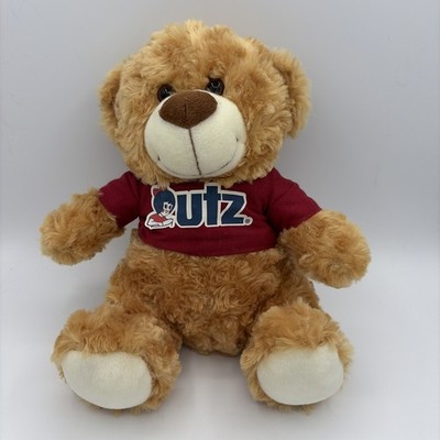 Mascot Factory Fred Bear Wearing Little Utz Girl T-shirt 10  Plush Curly