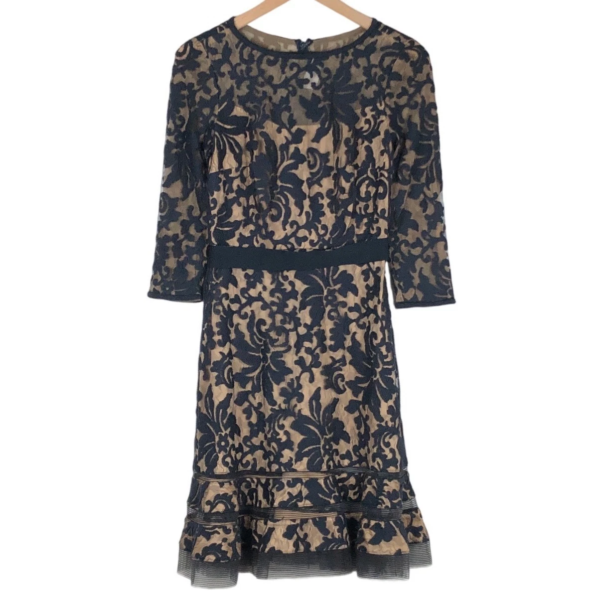 green emerald velvet dress Tadashi Shoji Women's Corded Lace Off-The-Shoulder Dress - Ivory/Cream - Size 10 main image 0