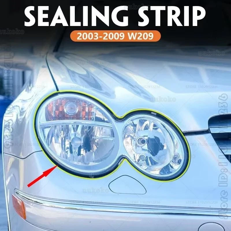 Pair Headlight Gaskets Cover 2098260191 For Mercedes Benz W209 CLK 2003-2009 - Image 3 of 4