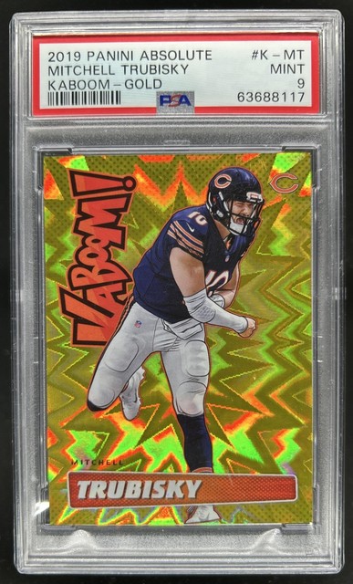2019 Panini Absolute Mitchell Trubisky Kaboom SSP Gold #/10 Bears PSA 9
