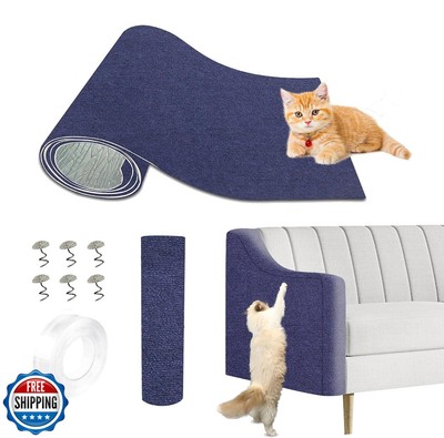 78.7''x15.8'' Cat Scratching Mat - Trimmable Self Adhesive DIY Climbing Cat Scr