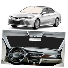 59 31 Inch Foldable Car Windshield Sun Shade,Thickened Car Sun Beige 59 31" 