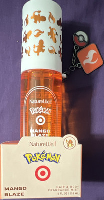 NatureWell Pokémon Hair & Body Fragrance Mist Mango Blaze 4 fl oz /118 mL
