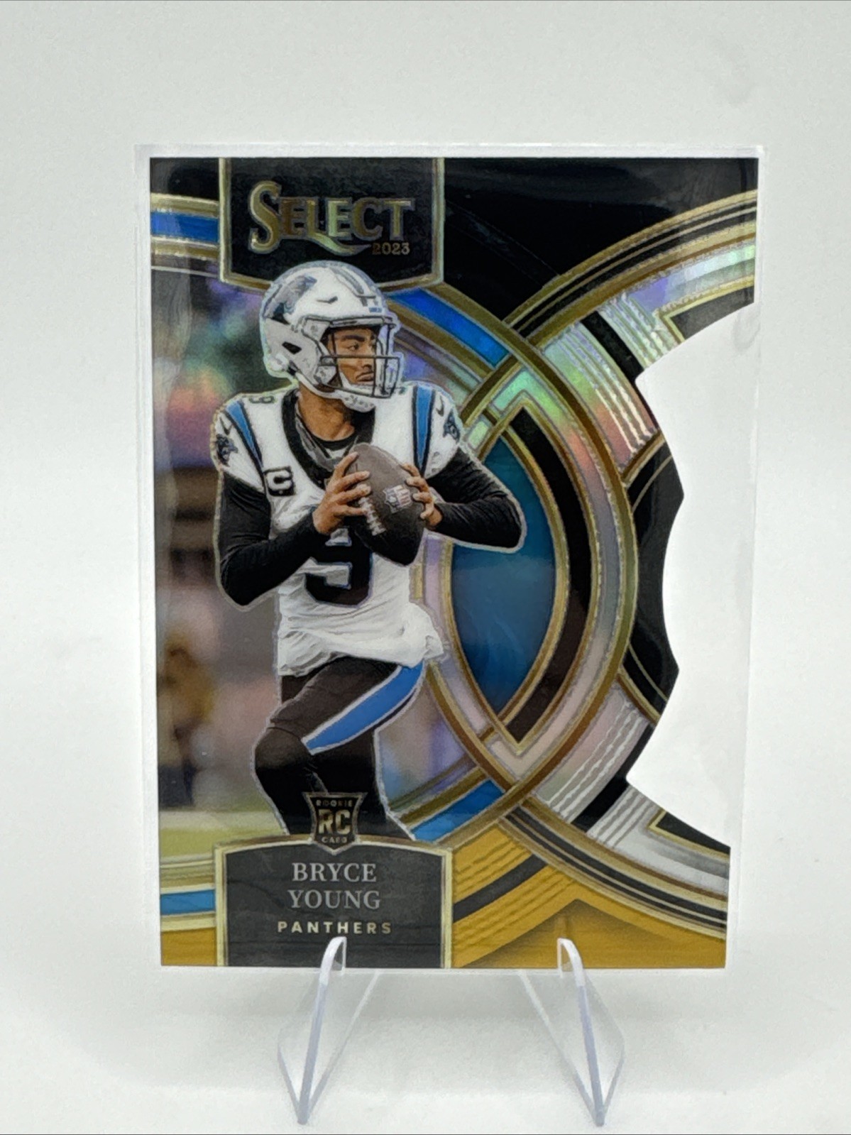 2023 Panini Select - Premier Bryce Young #167 Black & Gold Prizm Die-Cut (RC)