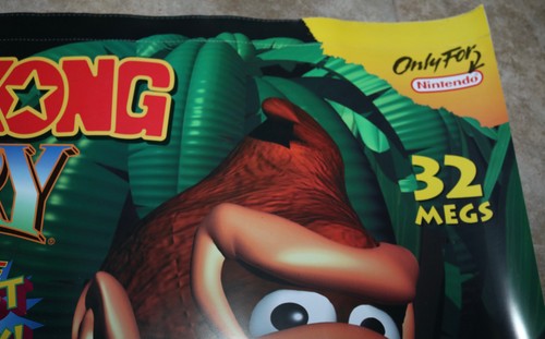SELTENES 2-SEITIGES 1994 SUPER NINTENDO DONKEY KONG COUNTRY STORE PROMO VINYL POSTER - Bild 11 von 13