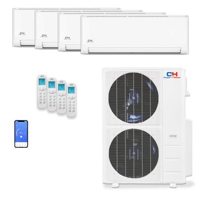 Cooper & Hunter 4 Zone Mini Split AC Heat Pump 36000 BTU 6K+6K+6K+18K