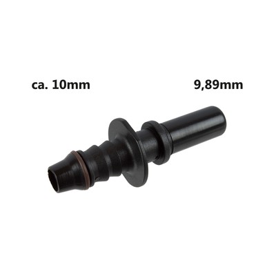 Kraftstoff Quick Steckverbinder Männlich SAE 9.89 auf 10 mm Leitung Schlauch