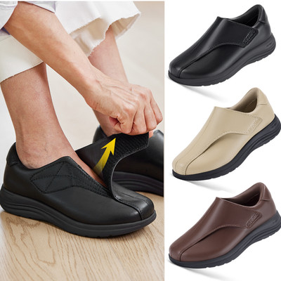 FitVille Damenschuhe Extra Weit Sneaker Weich Walking mit Klettverschluss