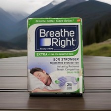 Breathe Right Strips Extra Clear for Sensitive Skin 26 Strips