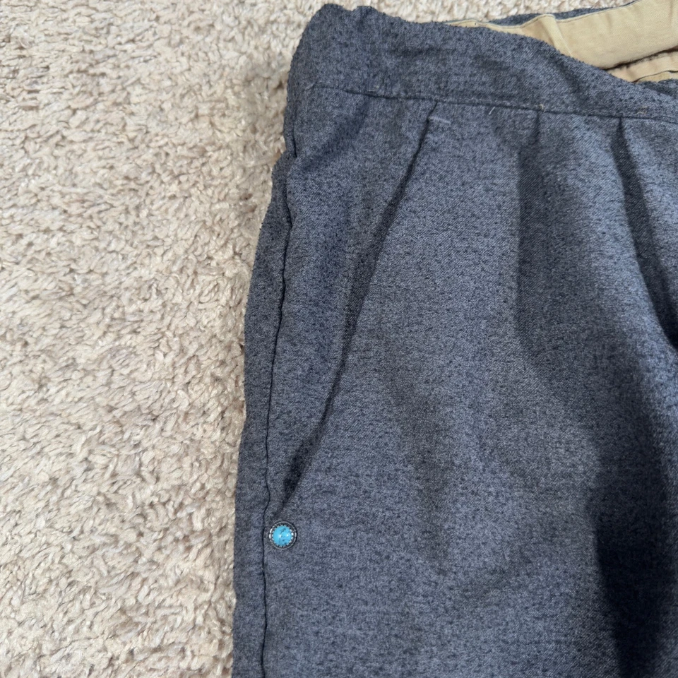 Pantalones chinos de algodón con cinturón White Sand 88th Italia para hombre 48EUR gris EE. UU. 32x29 Foto 3 de 4