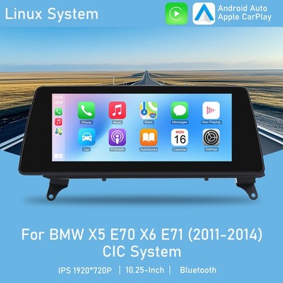 10.25'' Drahtlos CarPlay Car Multimedia Touch Autoradio Für BMW X5 E70 X6 E71 BT
