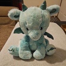 FAO Schwarz 12" Glow Brights Green Dragon Plush - Lights Sound Works