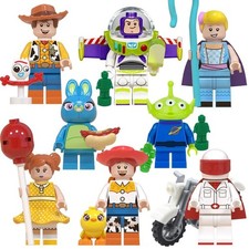 8 Custom Lego Disney Hero MiniFigures Toy Story Movie Buzz Lightyear Woody Model