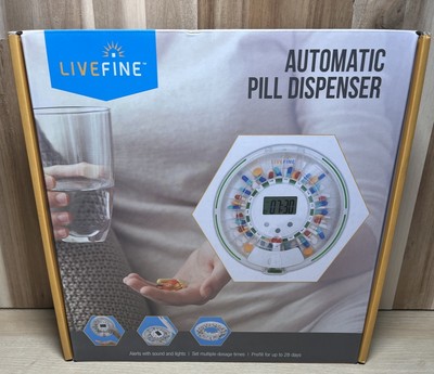 LiveFine Automatic Pill Dispenser with 28Day Electronic Pill Organizer G2U