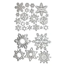 FAZHBARY 25 PCS Snowflake Dies Christmas Die Cuts for Card Making Metal Cutti...