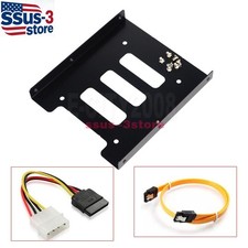 2.5" SSD HDD to 3.5" Mounting Adapter Bracket Tray for PC SSD Holder with Cable