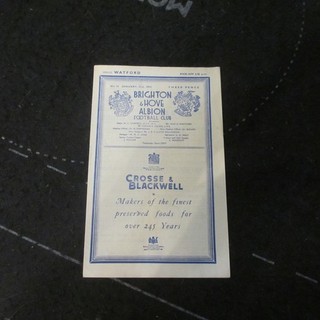 Brighton v Watford Div 3 South 1952/3