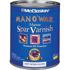 McCloskey Man O' War 080.0006537.005 Marine Spar Varnish, Semi-Gloss, Clear, Liq