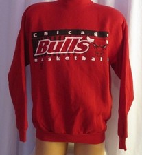 Vintage 90s NBA Chicago Bulls Logo 7 Red Sweatshirt Adult Size Large U.S.A.