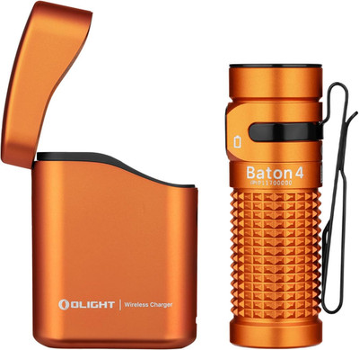 OLIGHT Baton 4 Kit, Taschenlampe Led Aufladbar Mit Dimmbarem Ladecase, Kleine La