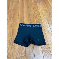 Girls Nike Pro Dri-FIT Kids XS Black Compression Athletic Shorts 3 Inch Inseam