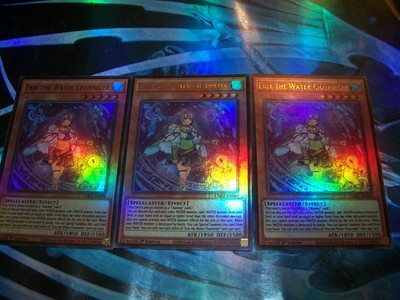 3x Eria the Water Channeler 1st Edition Ultra Rare CH02-EN009 Yu-Gi-Oh!