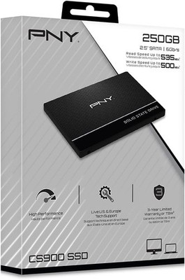 PNY CS900 Interne SSD SATA III, 2.5 Zoll, 250GB Lesegeschwindigkeit bis 535 MB/s