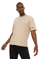 Herren T-Shirt Rundhals Kurzarm 100% Bio-Baumwolle Stone Xs Eu
