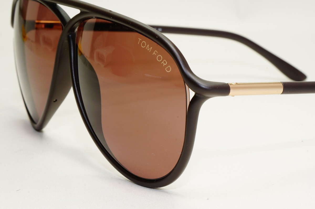 Tom Ford Sunglasses Maximillion Dark Brown Pilot Gold FT0206 TF