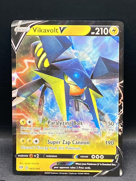 Vikavolt V 060/189 Pokemon Darkness Ablaze Ultra Rare Holo NM