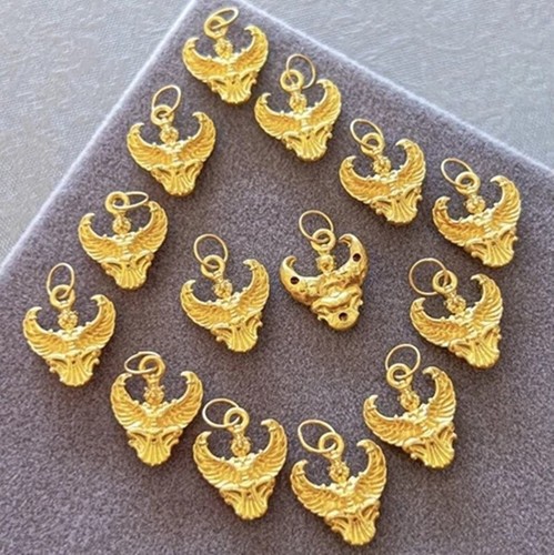 Gift 1pc Gold Bar 0.16 - 0.18 gram - Garuda Shape Pendant - 999.9 Fine in Assay - Picture 6 of 7