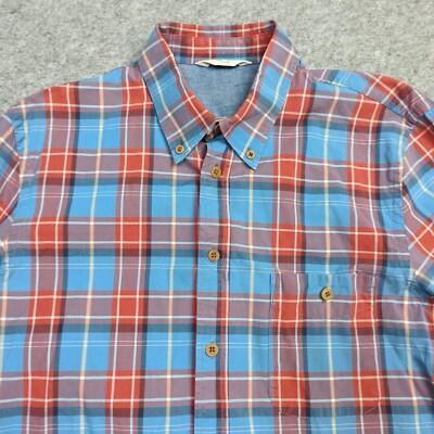 NN07 Herren Shirt Größe M Blau Rot Tailliert Baumwolle Hemd Derek No-Nationality