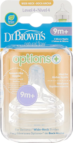 Dr Brown’S Level 4 Wide-Neck Options plus Teat, 2 Pack - Picture 10 of 12