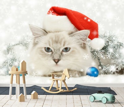 3D Cat Cosplay O103 Animal Wallpaper Wall Murals Removable Wallpaper Fay
