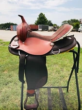 Adult Synthetic Leather Western Hybrid Horse Saddle 14" to 18" Free Shipping