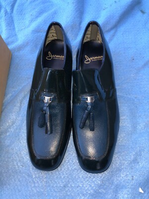 Vintage 1950s Jarman Mens Dress Shoes Blue Hillman 01-4196 Sz 490 9D 
