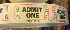  5 Rolls of 2000 Each Admit One Tickets  Carnival Fun Fair Festival Raffle