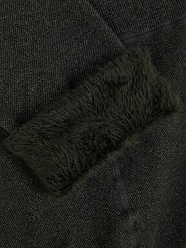 LADIES WOMENS PRIMARK EXTRA WARM CHARCOAL VELVET FAUX FUR PLUSH LEGGINGS XS-2XL - Picture 3 of 4