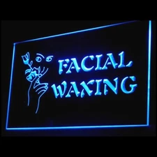 160010 Facial Waxing Beauty Salon Shop Open illuminated Night Light Neon Sign