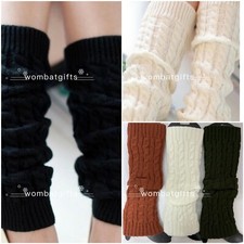 Women Winter Warm Knit High Knee Leg Warmer Crochet Leggings Boot Socks Dance